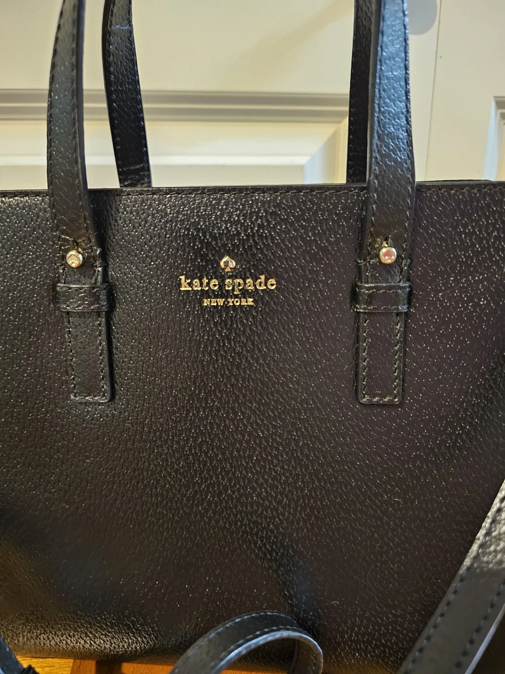 kate spade Black Leather Structured Satchel